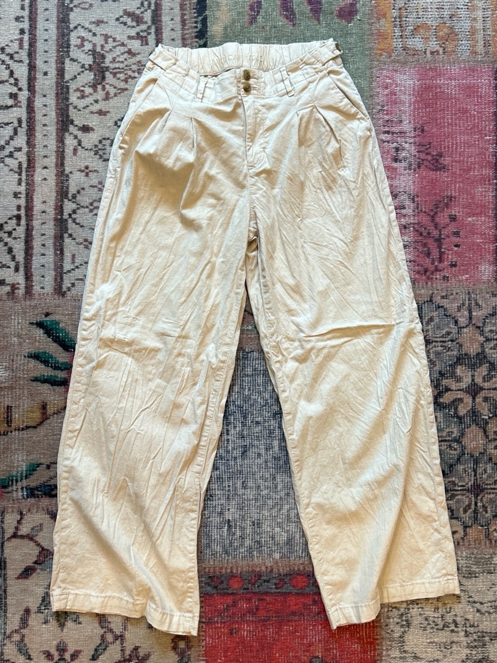 American Eagle Outfitters Tan High-Waist Relaxed Chinos